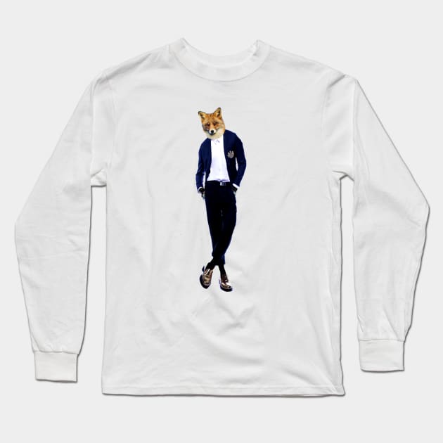 Fancy Fox Long Sleeve T-Shirt by MaxencePierrard